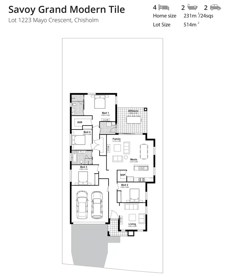 Floorplan of Homely house listing, Lot 1223 Mayo Crescent, Chisholm NSW 2322