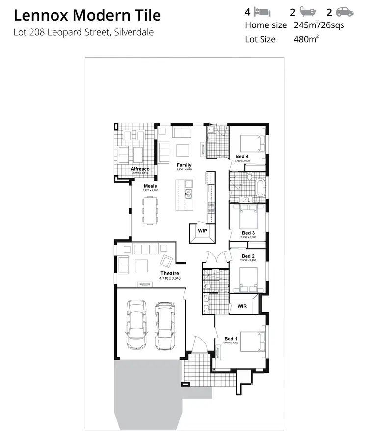 Floorplan of Homely house listing, Lot 208 Leopard Street, Silverdale NSW 2752