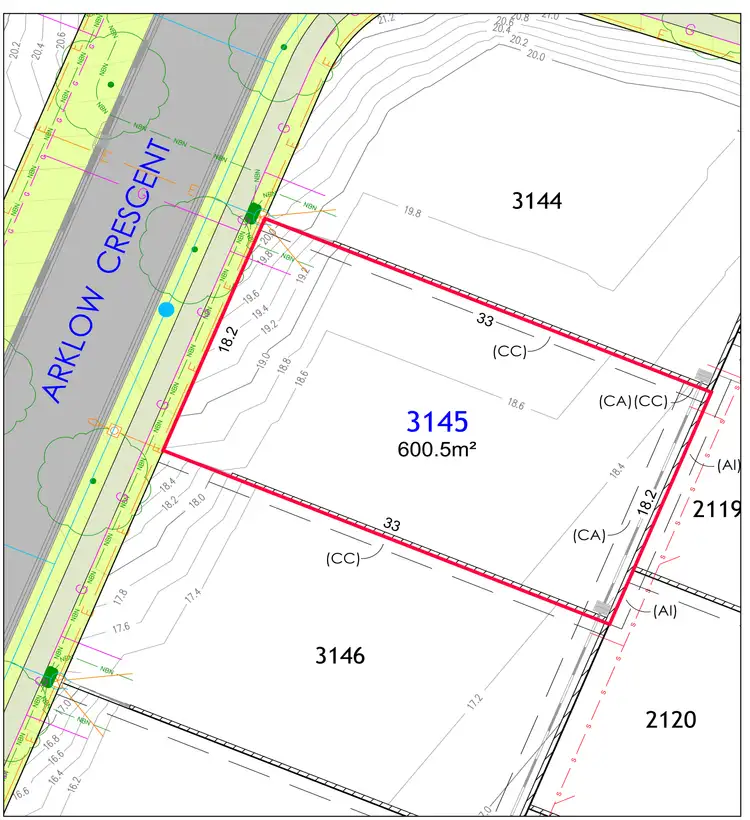 Floorplan of Homely land listing, LOT 3145, Lot 3145 Arklow Crescent, Chisholm NSW 2322