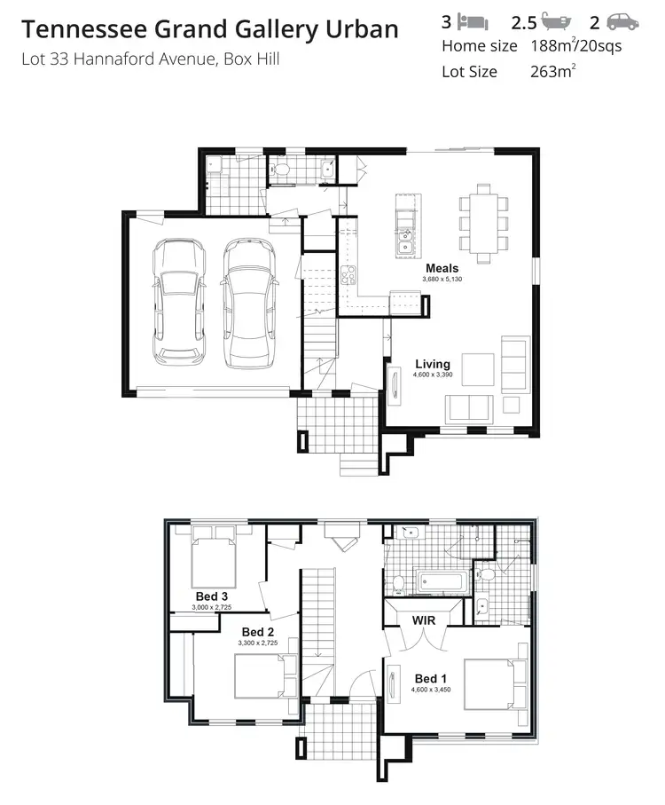 Floorplan of Homely house listing, Lot 33 Hannaford Avenue, Box Hill NSW 2765