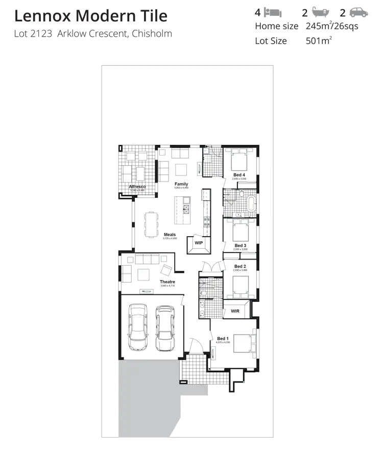 Floorplan of Homely house listing, Lot 2123 Arklow Crescent, Chisholm NSW 2322