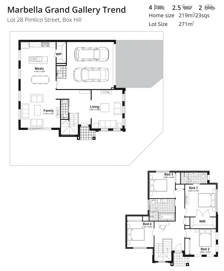 Floorplan of Homely house listing, Lot 28 Pimlico Street, Box Hill NSW 2765