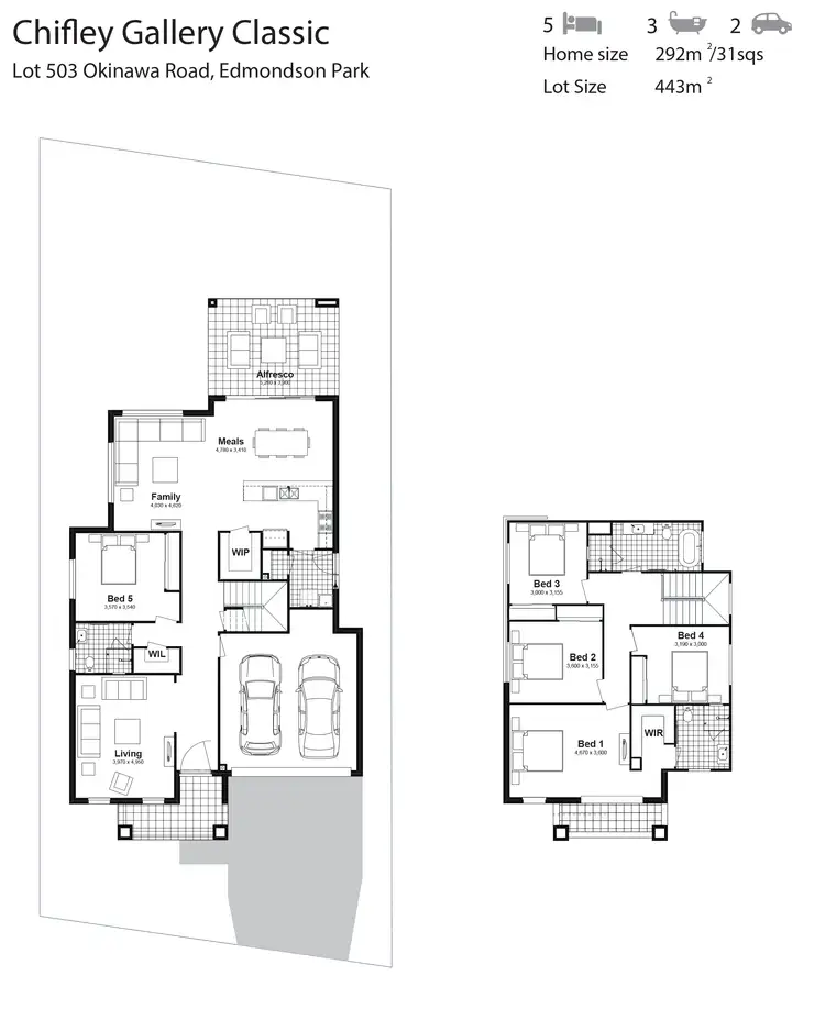 Floorplan of Homely house listing, Lot 503 Okinawa Rd, Edmondson Park NSW 2174