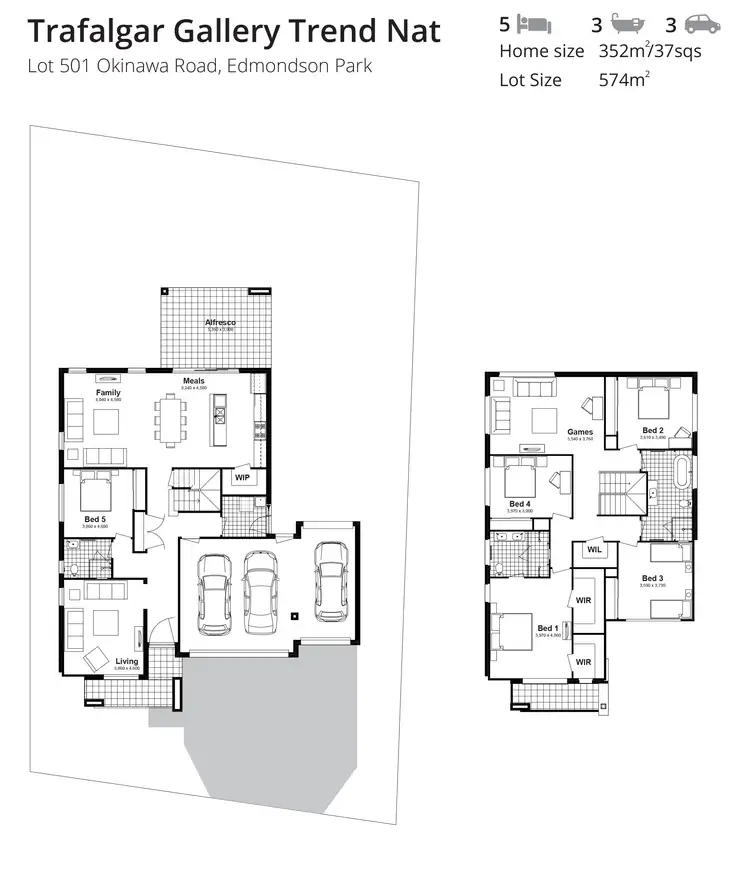 Floorplan of Homely house listing, Lot 501 Okinawa Rd, Edmondson Park NSW 2174