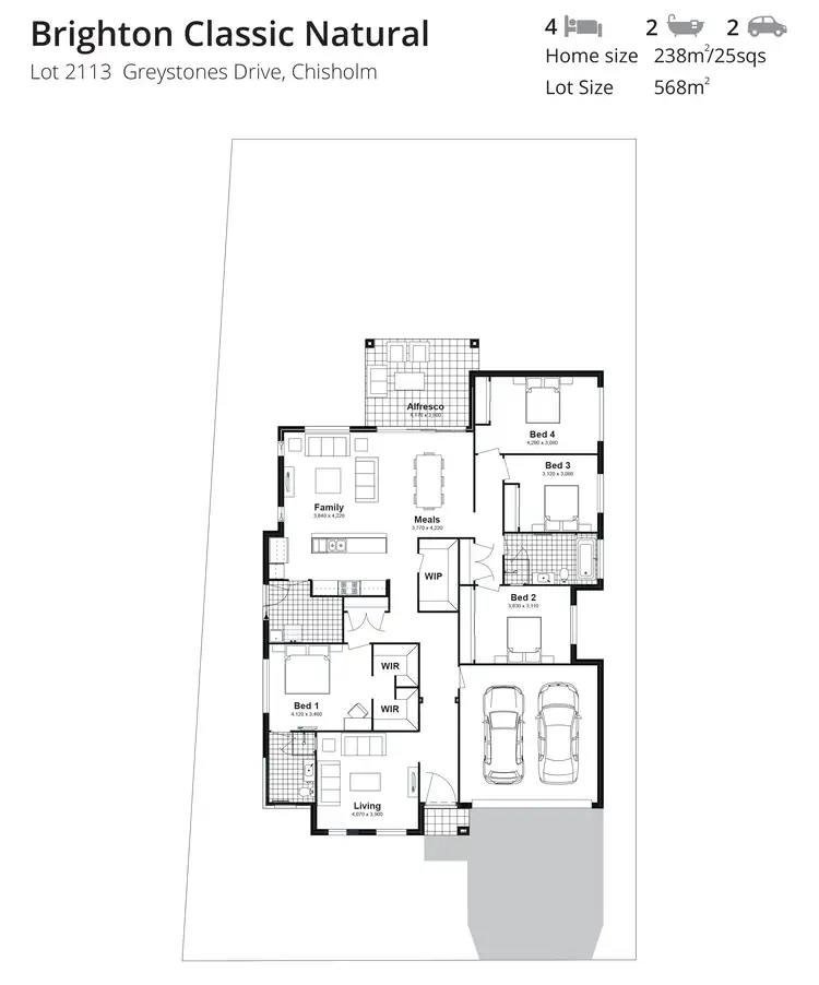 Floorplan of Homely house listing, Lot 2113 Greystones Drive, Chisholm NSW 2322