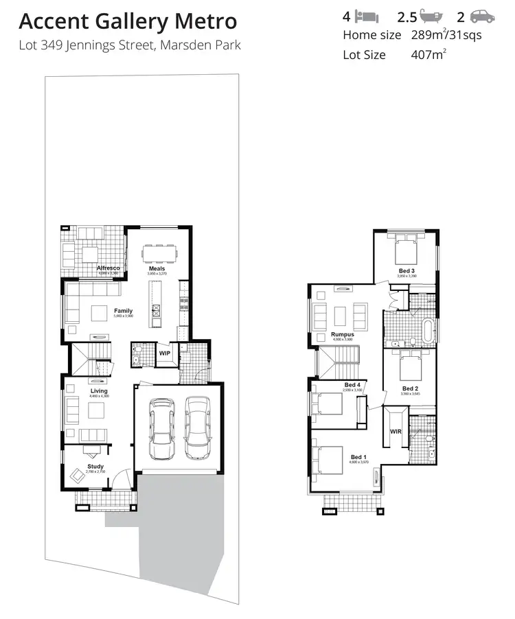 Floorplan of Homely house listing, Lot 349 Jennings Street, Marsden Park NSW 2765