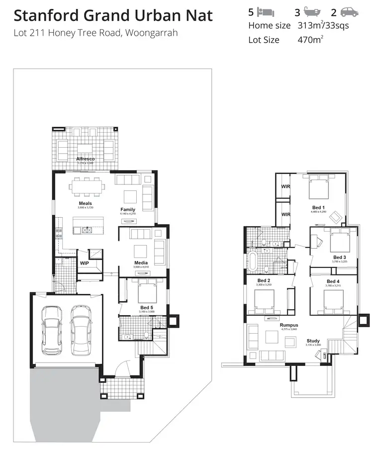 Floorplan of Homely house listing, Lot 211 Honey Tree Road, Woongarrah NSW 2259