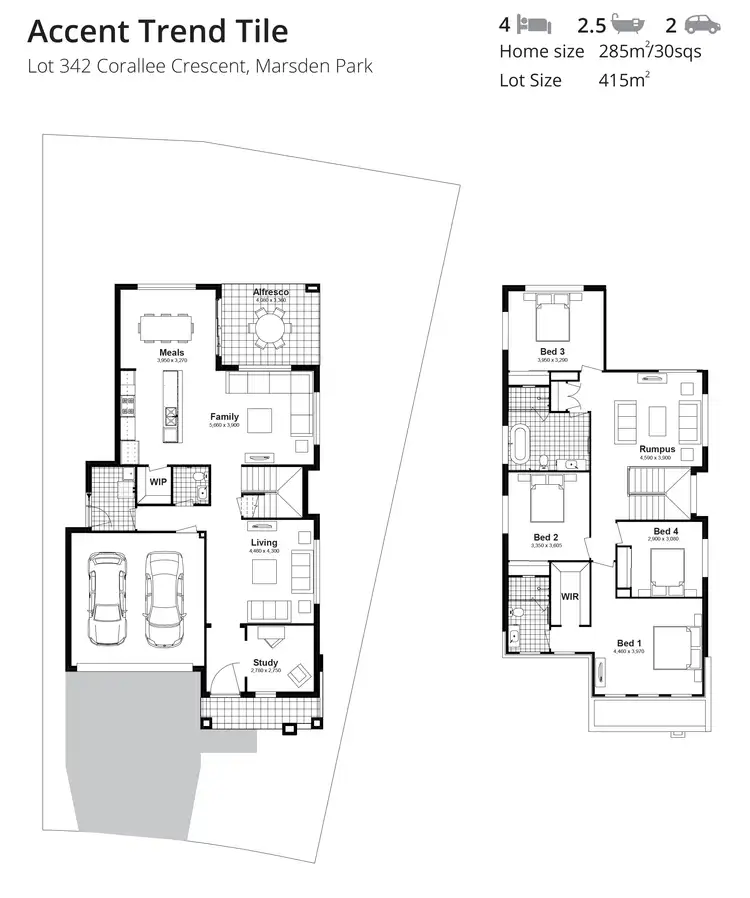 Floorplan of Homely house listing, Lot 342 Corallee Crescent, Marsden Park NSW 2765