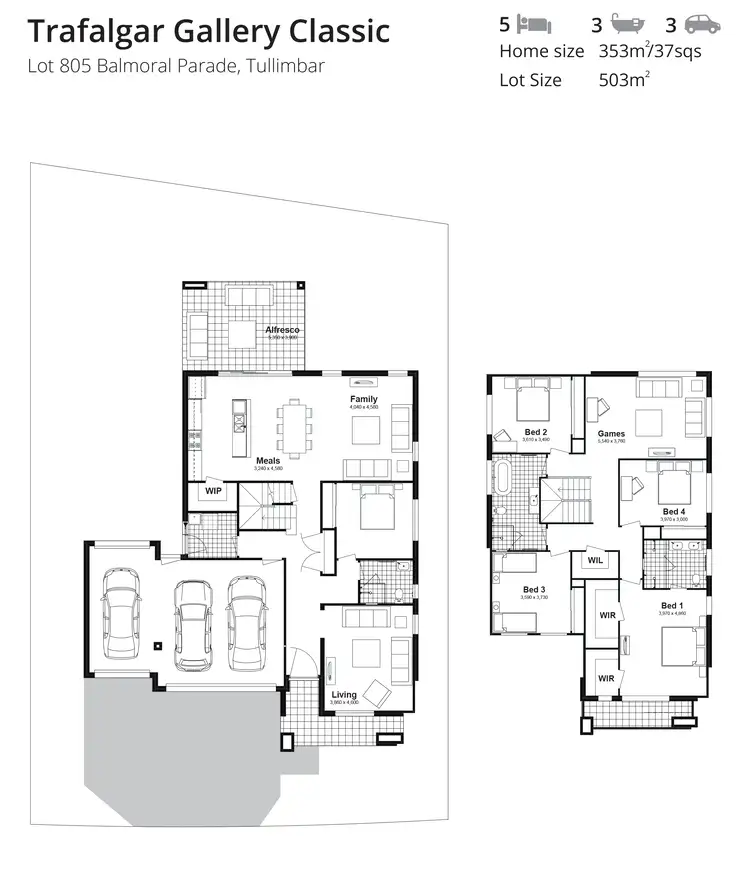 Floorplan of Homely house listing, Lot 805 Balmoral Parade, Tullimbar NSW 2527