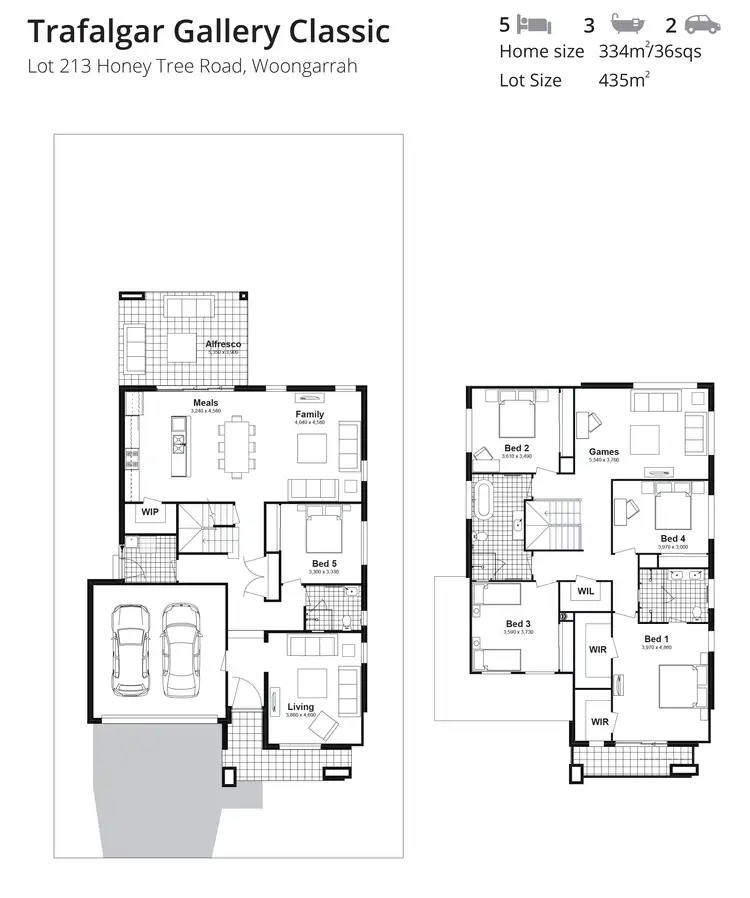 Floorplan of Homely house listing, Lot 213 Honey Tree Road, Woongarrah NSW 2259