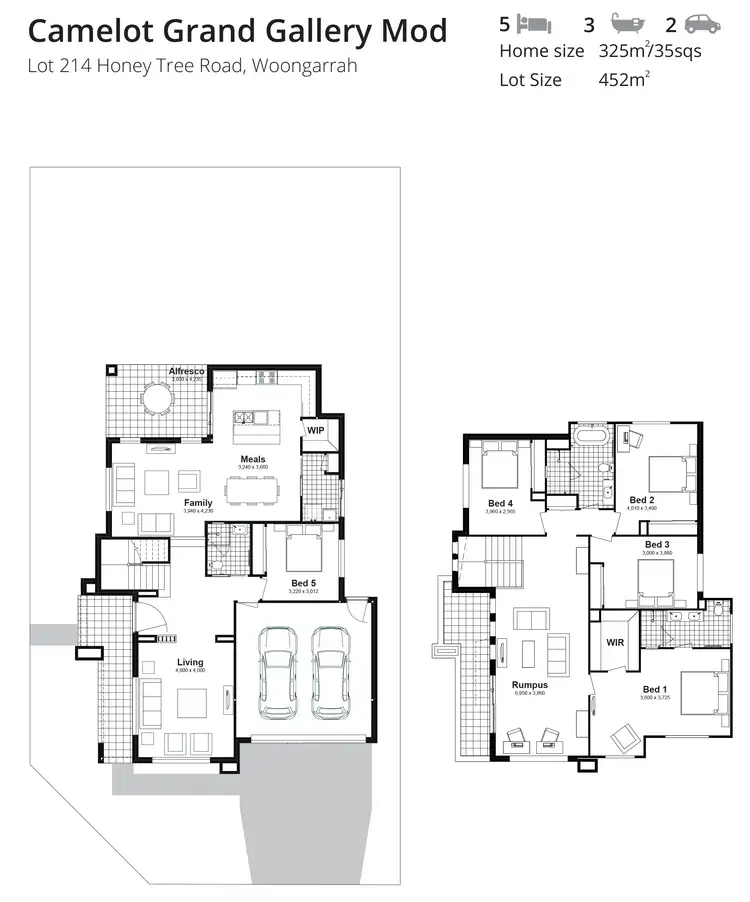Floorplan of Homely house listing, Lot 214 Honey Tree Road, Woongarrah NSW 2259