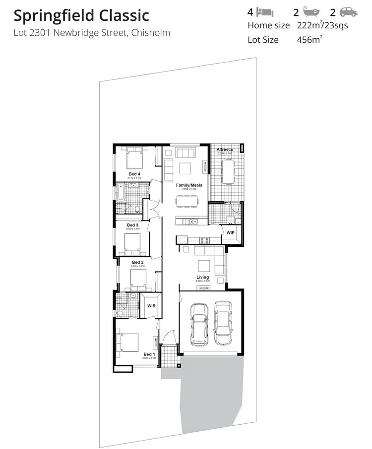 Floorplan of Homely house listing, Lot 2301 Newbridge Street, Chisholm NSW 2322