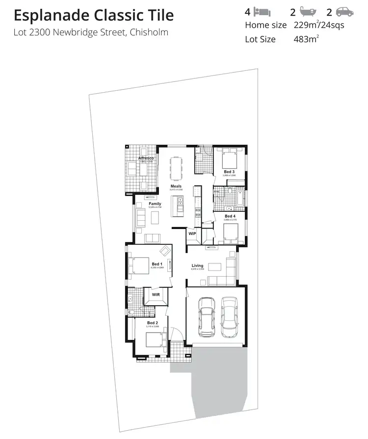Floorplan of Homely house listing, Lot 2300 Newbridge Street, Chisholm NSW 2322