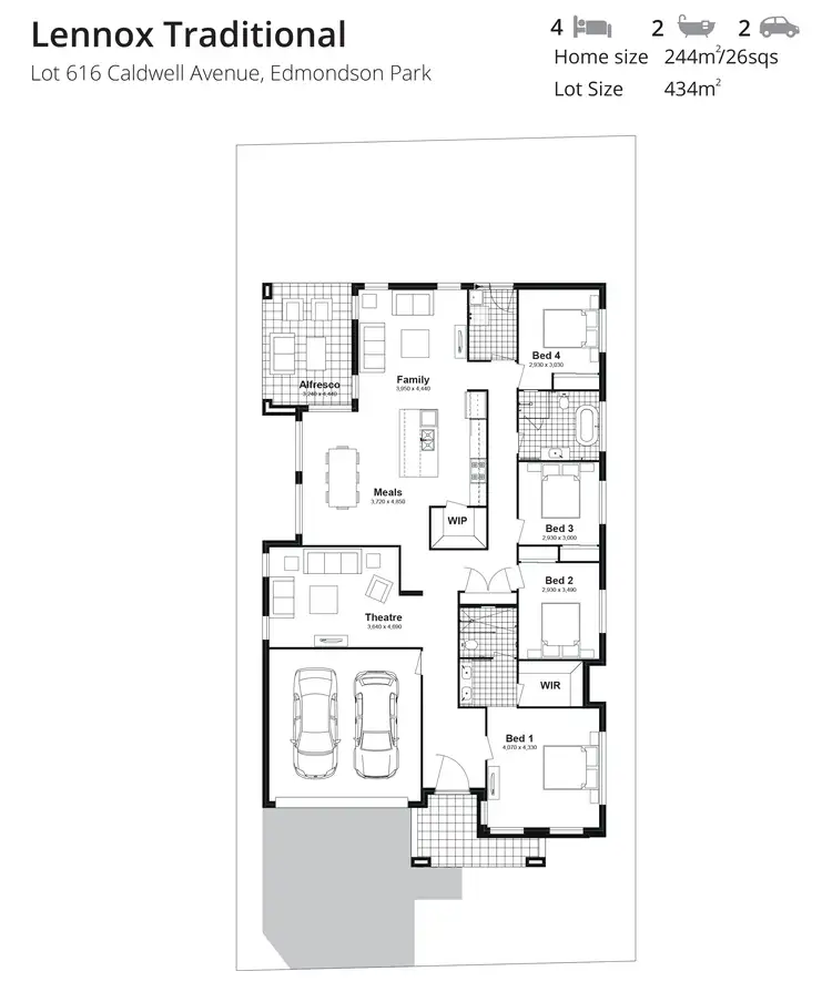 Floorplan of Homely house listing, Lot 616 Caldwell Avenue, Edmondson Park NSW 2174
