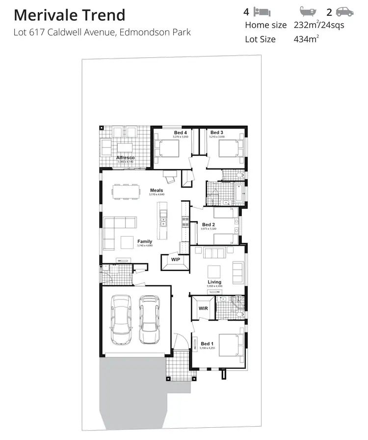 Floorplan of Homely house listing, Lot 617 Caldwell Avenue, Edmondson Park NSW 2174