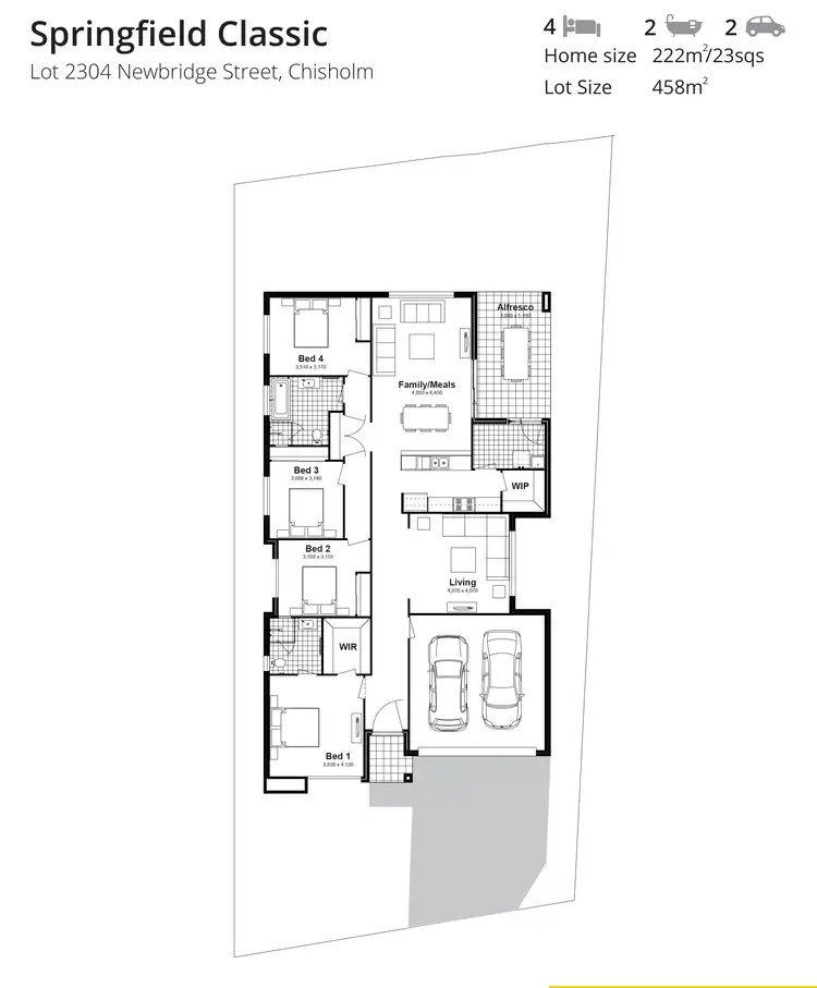 Floorplan of Homely house listing, Lot 2304 Newbridge Street, Chisholm NSW 2322