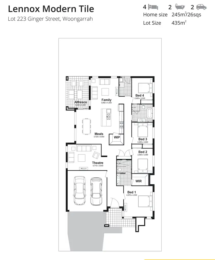 Floorplan of Homely house listing, Lot 223 Ginger Street, Woongarrah NSW 2259