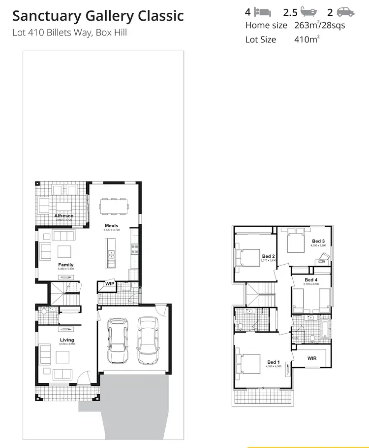 Floorplan of Homely house listing, Lot 410 Billets Way, Box Hill NSW 2765