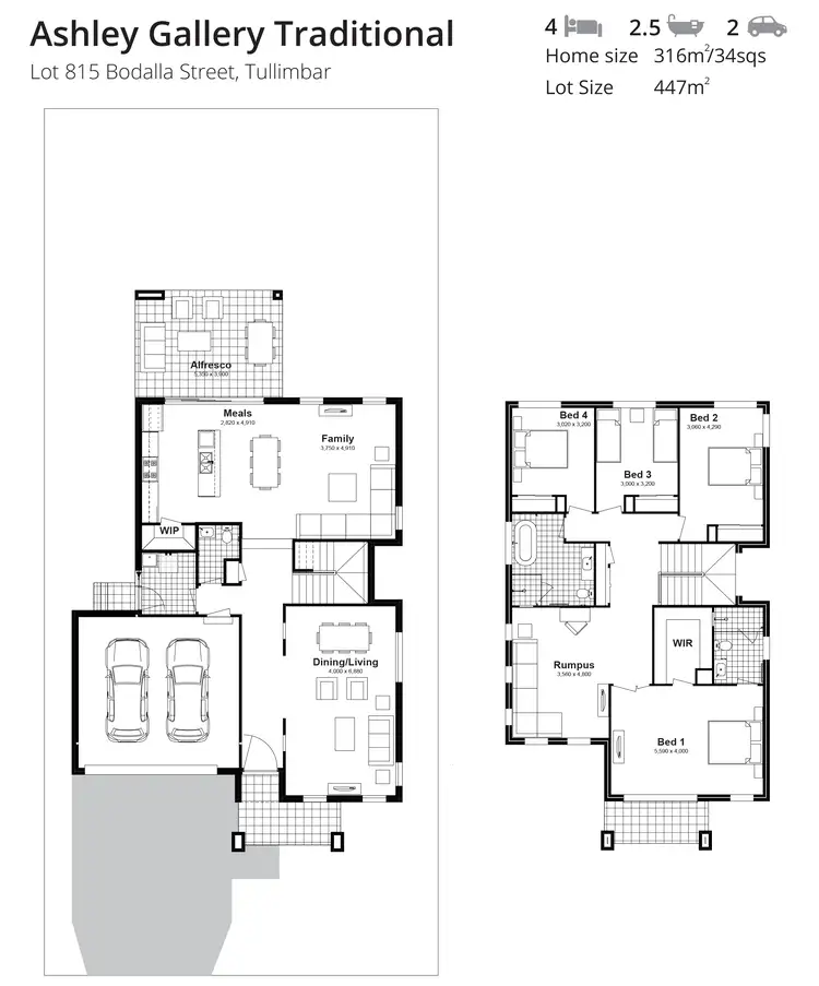 Floorplan of Homely house listing, Lot 815 Bodalla Street, Tullimbar NSW 2527