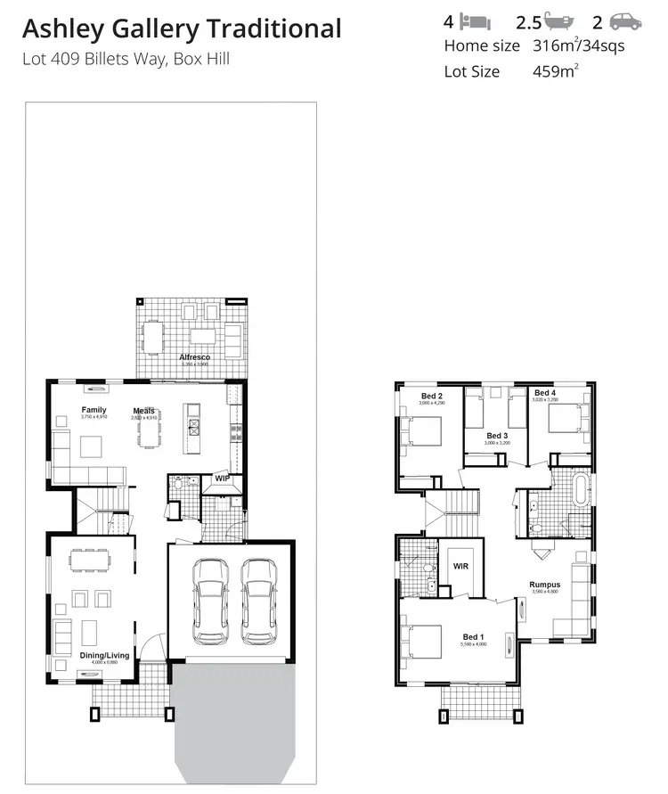 Floorplan of Homely house listing, Lot 409 Billets Way, Box Hill NSW 2765