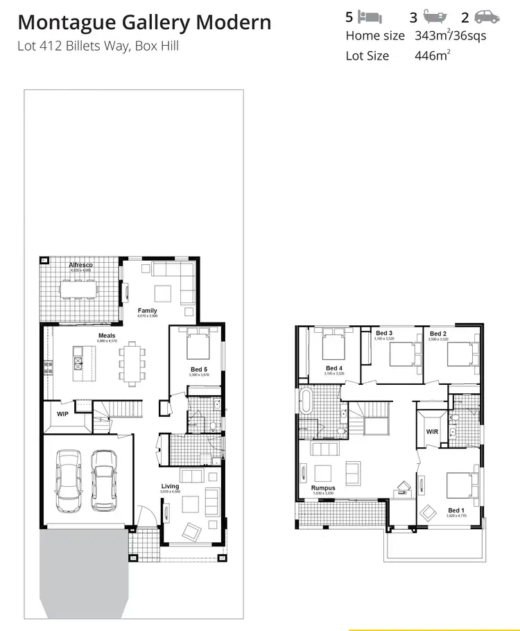 Floorplan of Homely house listing, Lot 412 Billets Way, Box Hill NSW 2765