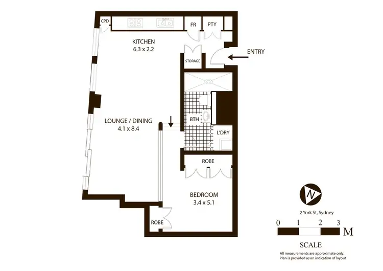 Floorplan of Homely apartment listing, 2 York Street, Sydney NSW 2000