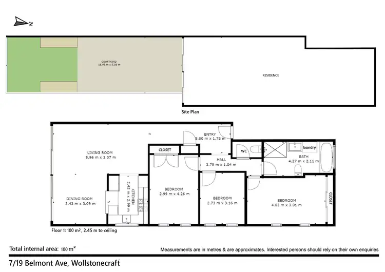 Floorplan of Homely apartment listing, 7/19 Belmont Avenue, Wollstonecraft NSW 2065