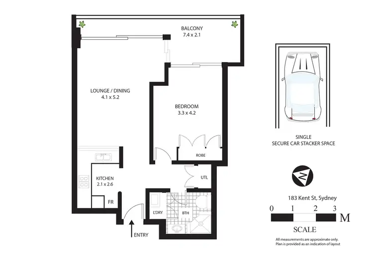 Floorplan of Homely apartment listing, 183 Kent Street, Sydney NSW 2000