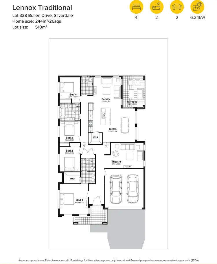 Floorplan of Homely house listing, Lot 338 Bullen Drive, Silverdale NSW 2752
