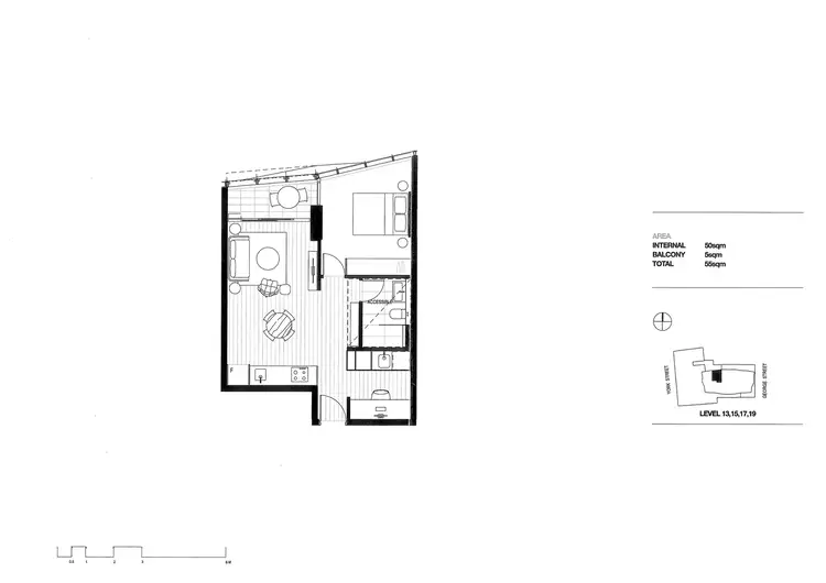 Floorplan of Homely apartment listing, 1903/38 York Street, Sydney NSW 2000