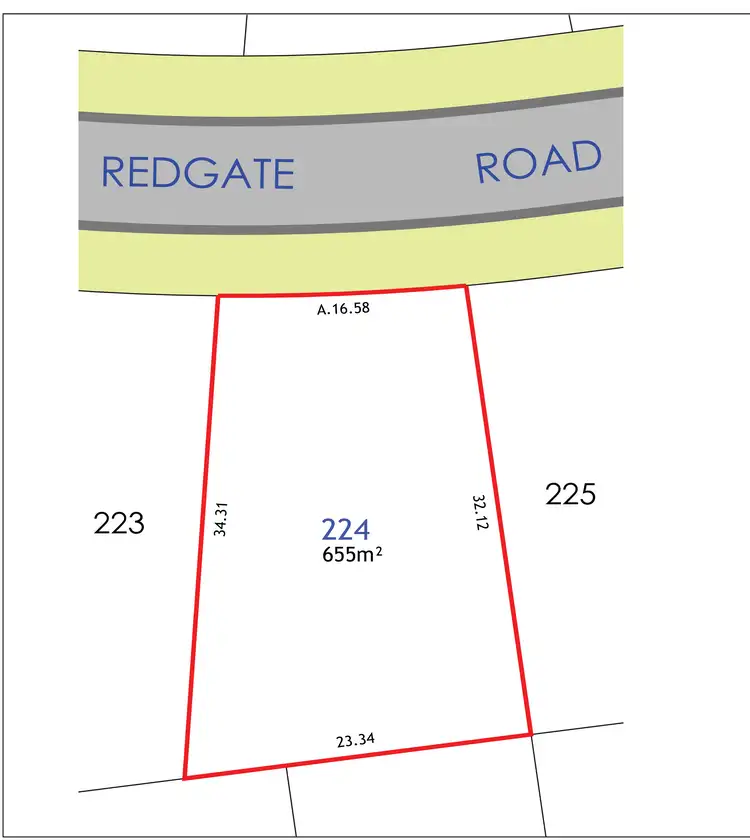 Floorplan of Homely land listing, LOT 224, Lot 224 Redgate Road, Chisholm NSW 2322