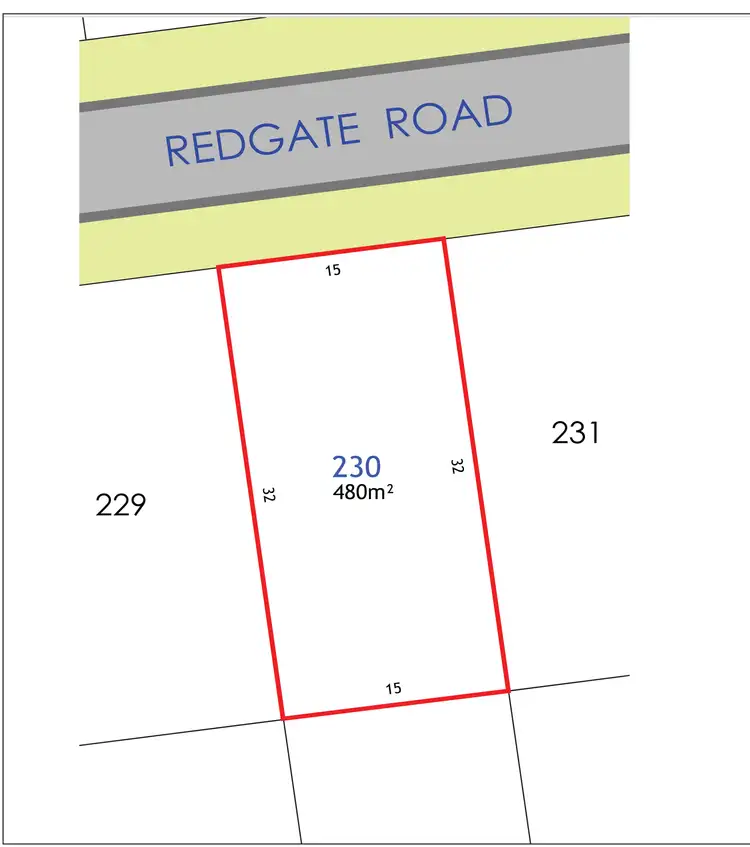 Floorplan of Homely land listing, LOT 230, Lot 230 Redgate Road (Road 3), Chisholm NSW 2322