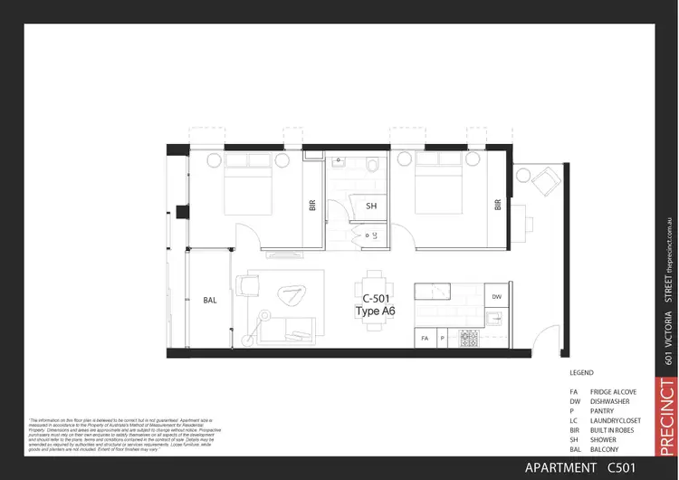 Floorplan of Homely apartment listing, C501/5 Flockhart Street, Abbotsford VIC 3067