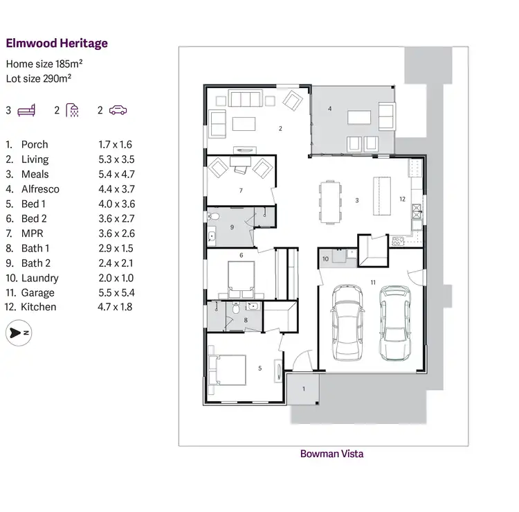 Floorplan of Homely house listing, Lot 87 Bowman Vista, Kendall NSW 2439