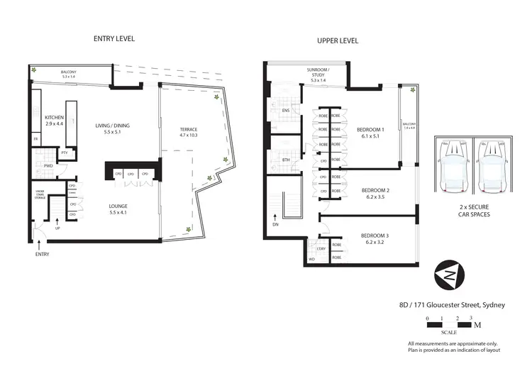 Floorplan of Homely apartment listing, 8D/171 Gloucester Street, Sydney NSW 2000