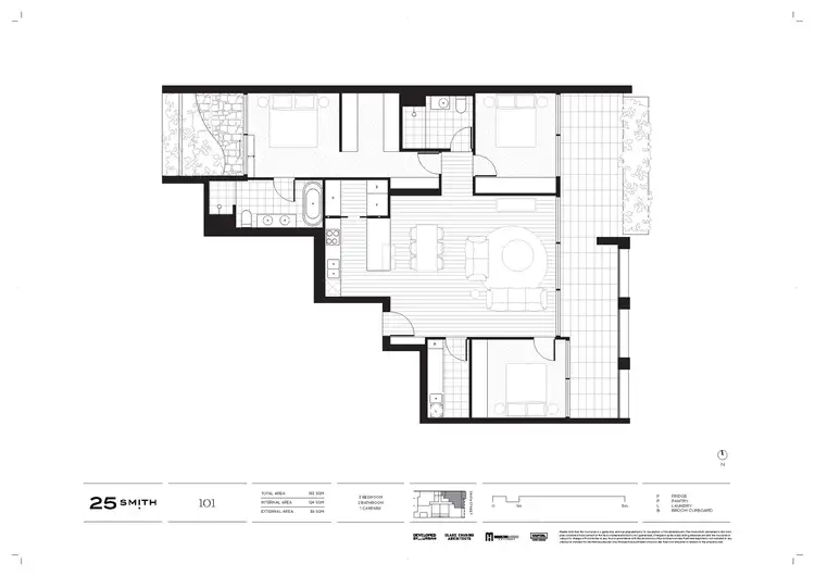 Floorplan of Homely apartment listing, 101/25 Smith Street, Fitzroy VIC 3065