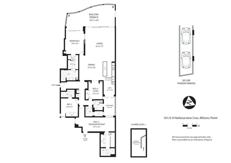Floorplan of Homely apartment listing, 101/5-9 Harbourview Crescent, Milsons Point NSW 2061