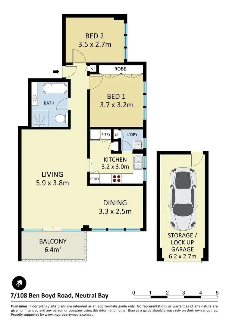 Floorplan of Homely apartment listing, 7/108 Ben Boyd Road, Neutral Bay NSW 2089