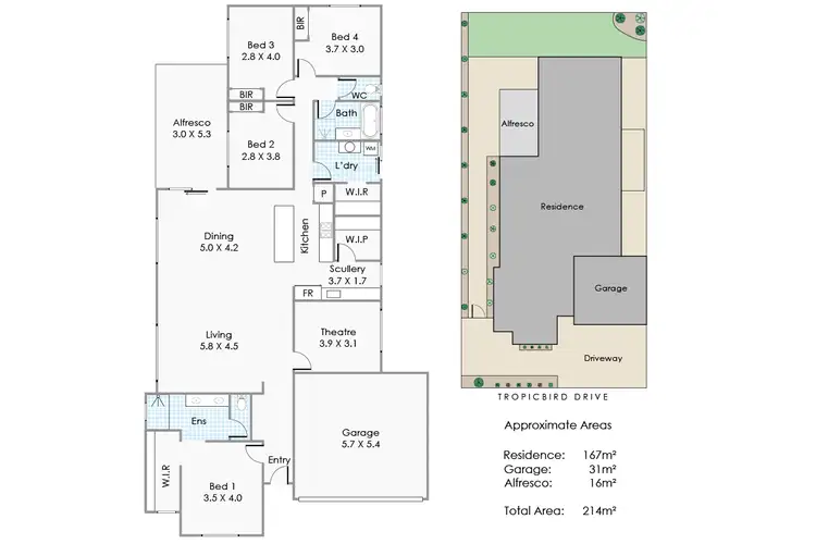 Floorplan of Homely house listing, 56 Tropicbird Drive, Banksia Grove WA 6031