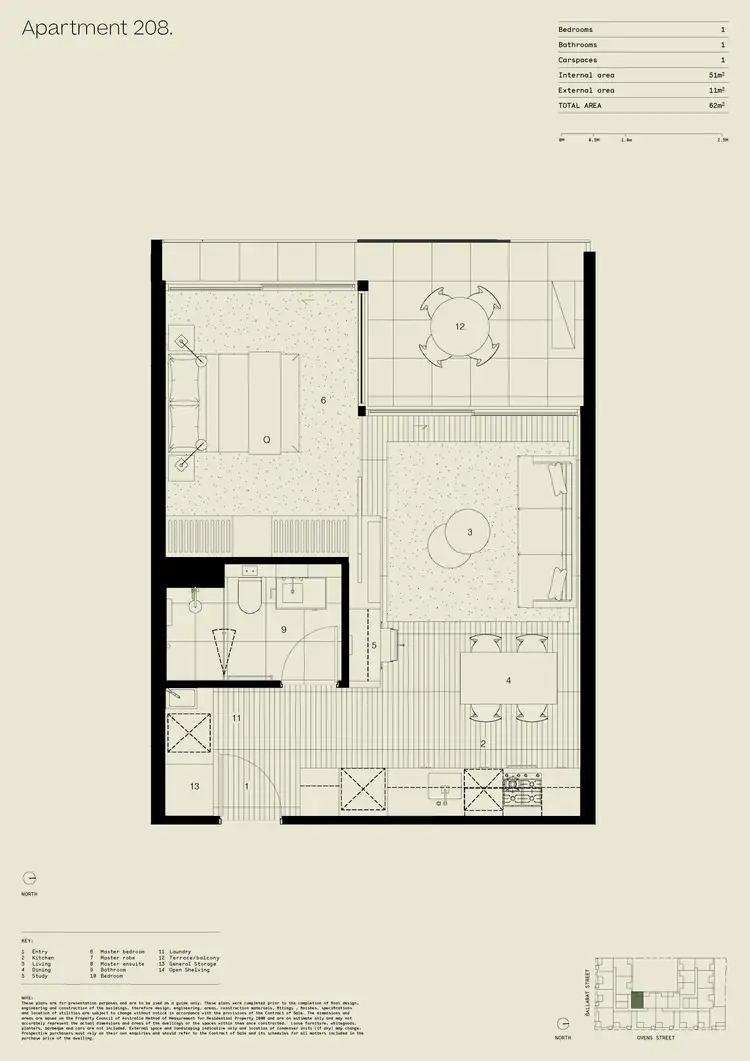 Floorplan of Homely apartment listing, 208/8 Ballarat Street, Brunswick VIC 3056