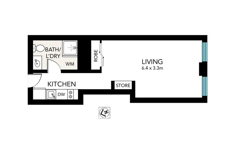 Floorplan of Homely apartment listing, 1205/38 Bridge Street, Sydney NSW 2000