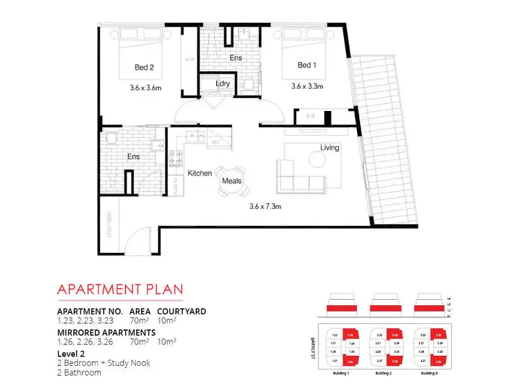 Floorplan of Homely apartment listing, 3.26/699-703 Barkly Street, West Footscray VIC 3012