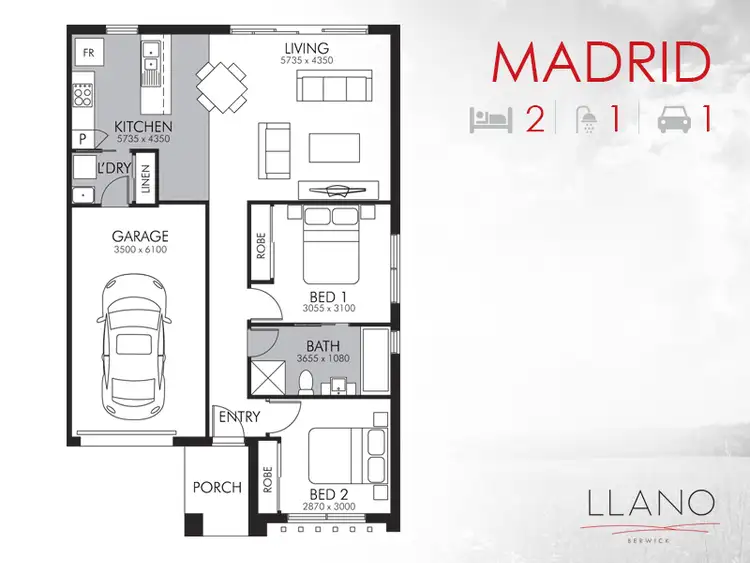 Floorplan of Homely unit listing, 48/125S Melzak Way, Berwick VIC 3806