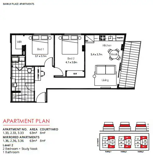 Floorplan of Homely apartment listing, 3.33/699-703 Barkly Street, West Footscray VIC 3012