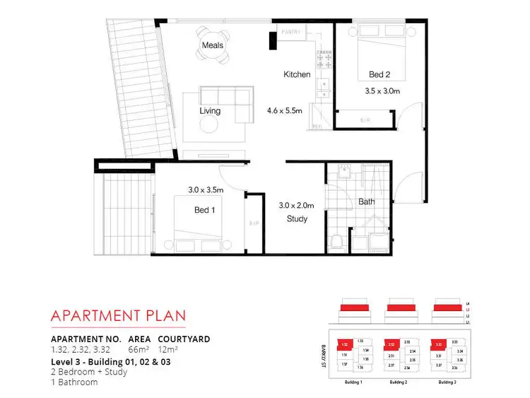 Floorplan of Homely apartment listing, 2.32/699-703 Barkly Street, West Footscray VIC 3012