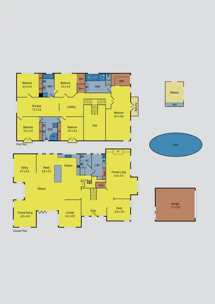 Floorplan of Homely house listing, 1 Narracan Close, Caroline Springs VIC 3023