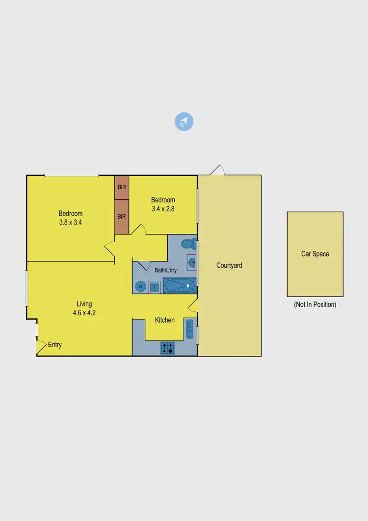 Floorplan of Homely unit listing, 1/569 Pascoe Vale Road, Oak Park VIC 3046
