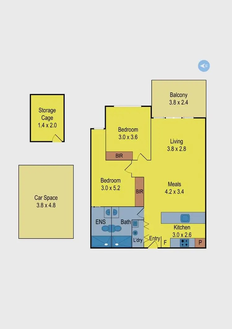 Floorplan of Homely unit listing, 206D/23 Cumberland Road, Pascoe Vale South VIC 3044