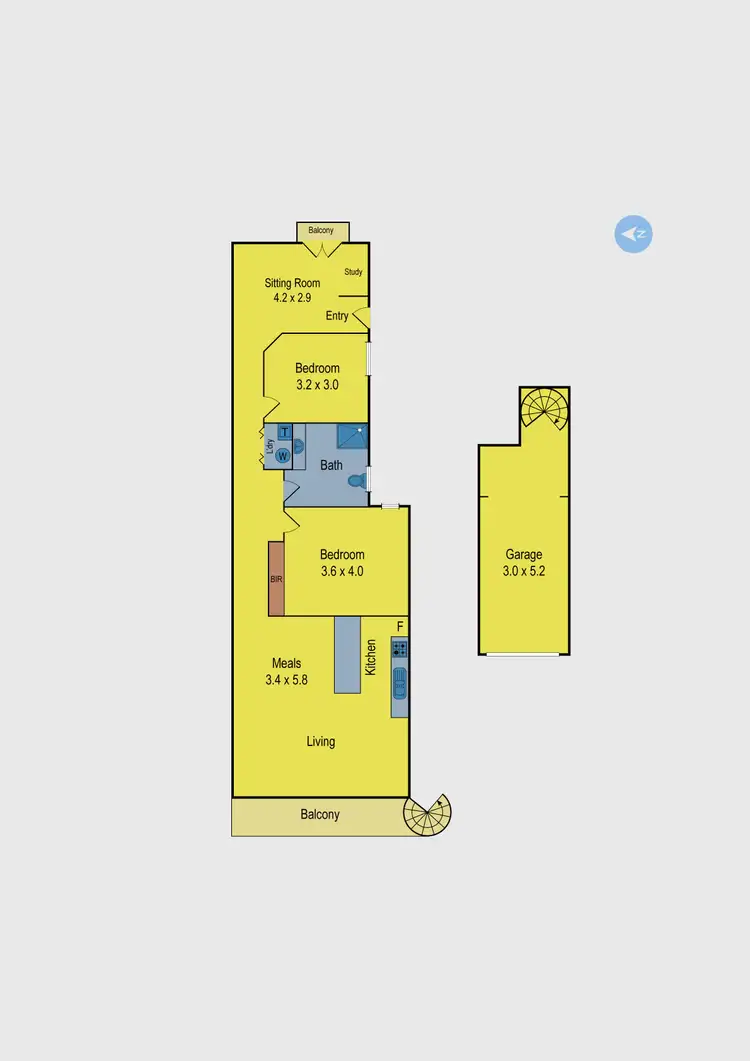 Floorplan of Homely apartment listing, 13A Manallack Street, Brunswick VIC 3056