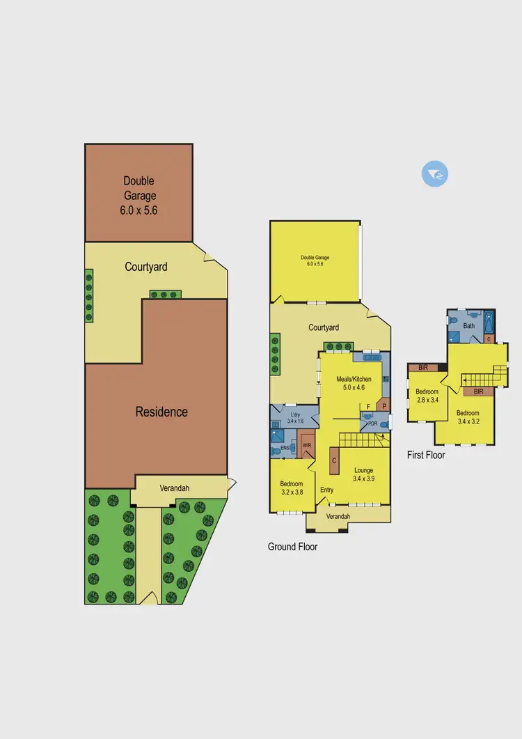 Floorplan of Homely townhouse listing, 2/4 Plymouth Avenue, Pascoe Vale VIC 3044